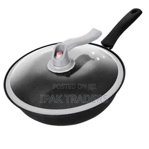 Wok Pan 
32 Cm Diameter 
Non Stick 
Glass Lid