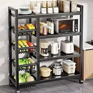 Microwaves Stand With Fruit Rack
Size :90cm With Shelves