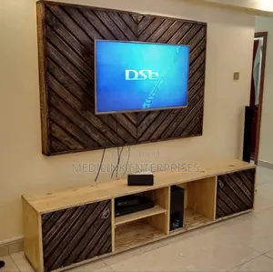 6ft Wooden Mahogany Vanish Mix Tv Stand