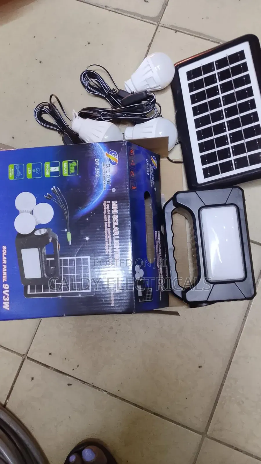 Dplight Dp-392 Mini Solar Lighting System Kit With 3 Led Bulbs
