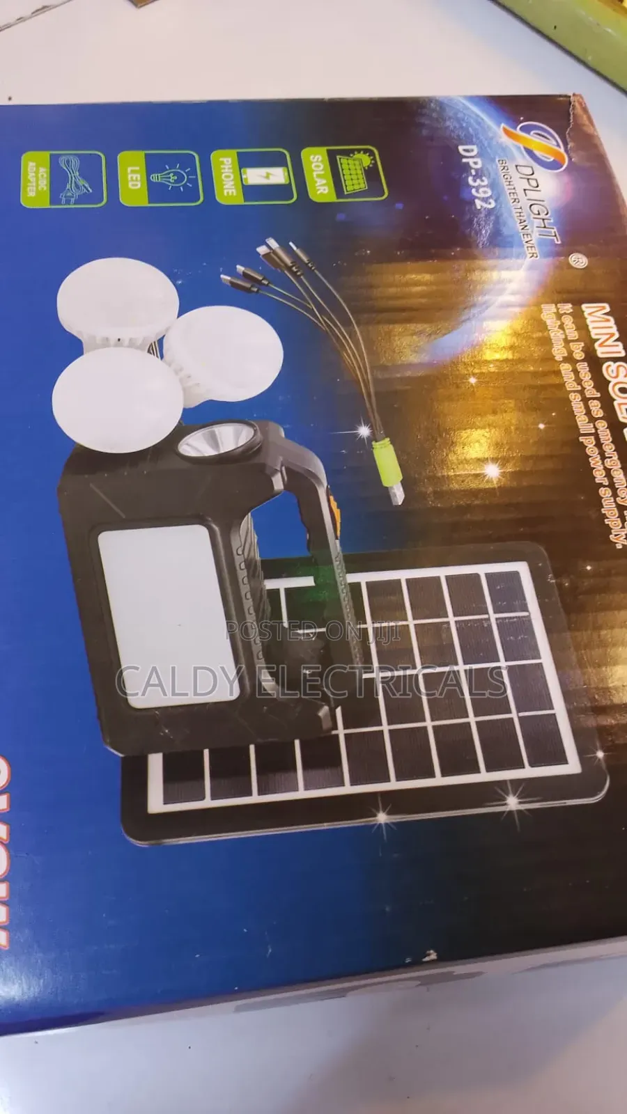 Dplight Dp-392 Mini Solar Lighting System Kit With 3 Led Bulbs