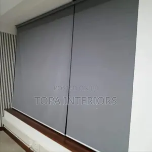 Grey Modern Blackout Adjustable Roller Window Blinds