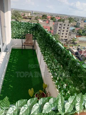 3mx1m Green Balcony Privacy Fence With Artificial Leaves