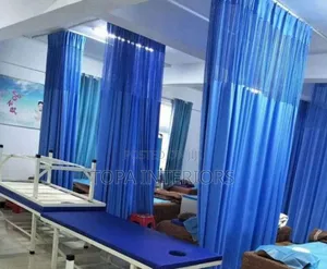 Generic Blue Hospital Curtains for Ward Partitioning