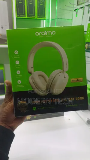 Oraimo Boompop Lite Gold Bluetooth Headphones ,Long Battery Life