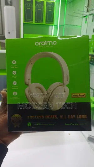 Oraimo Boompop Lite Gold Wireless Headphones – Deep Bass Comfort Fit