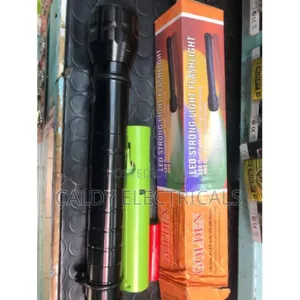 Generic Rechargeable Golden Led Strong Light Flashlight D8k