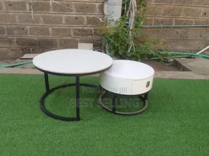 2 in 1 White Coffee Table