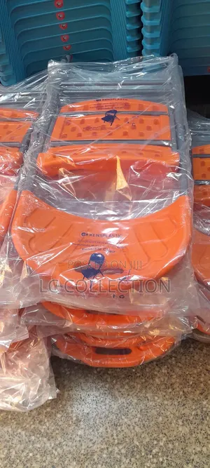 Orange Chairs With Folding Mechanism
