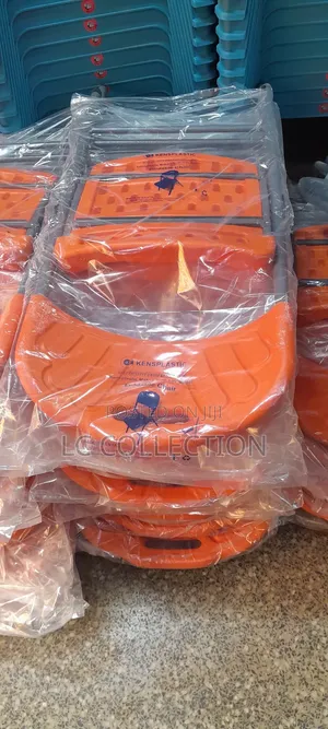 Orange Chairs With Folding Mechanism