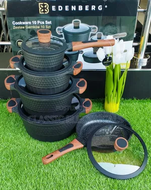 10pcs Edenburg Nonstick Cookware Set With Wooden Handle