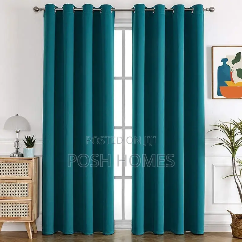 Turquoise 3 Piece Quality Curtains