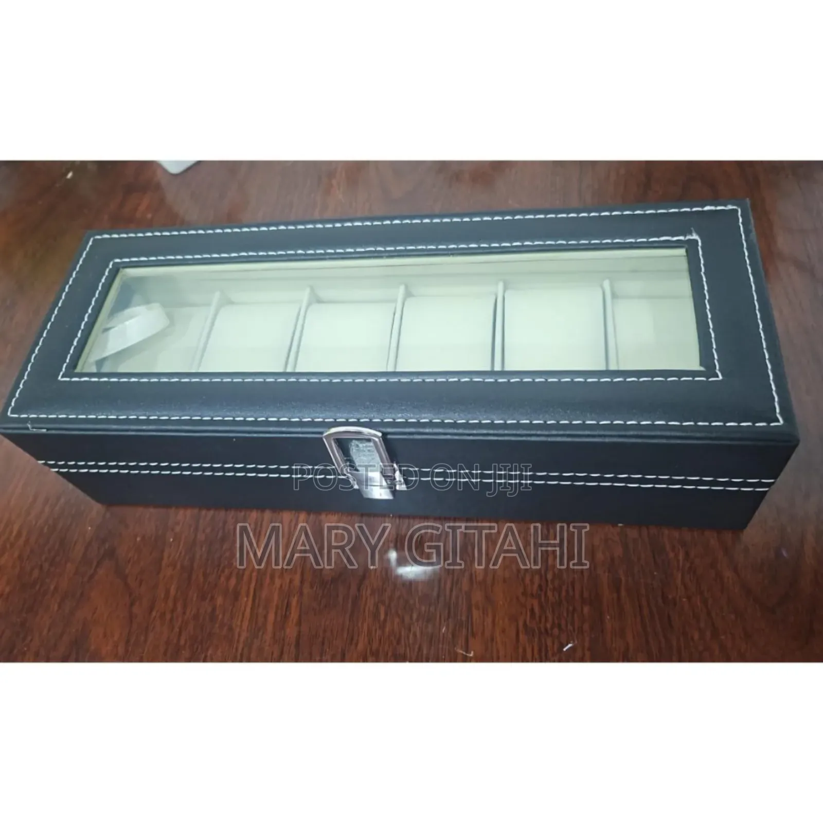 Soft Leather 6 Watch Box Organizer