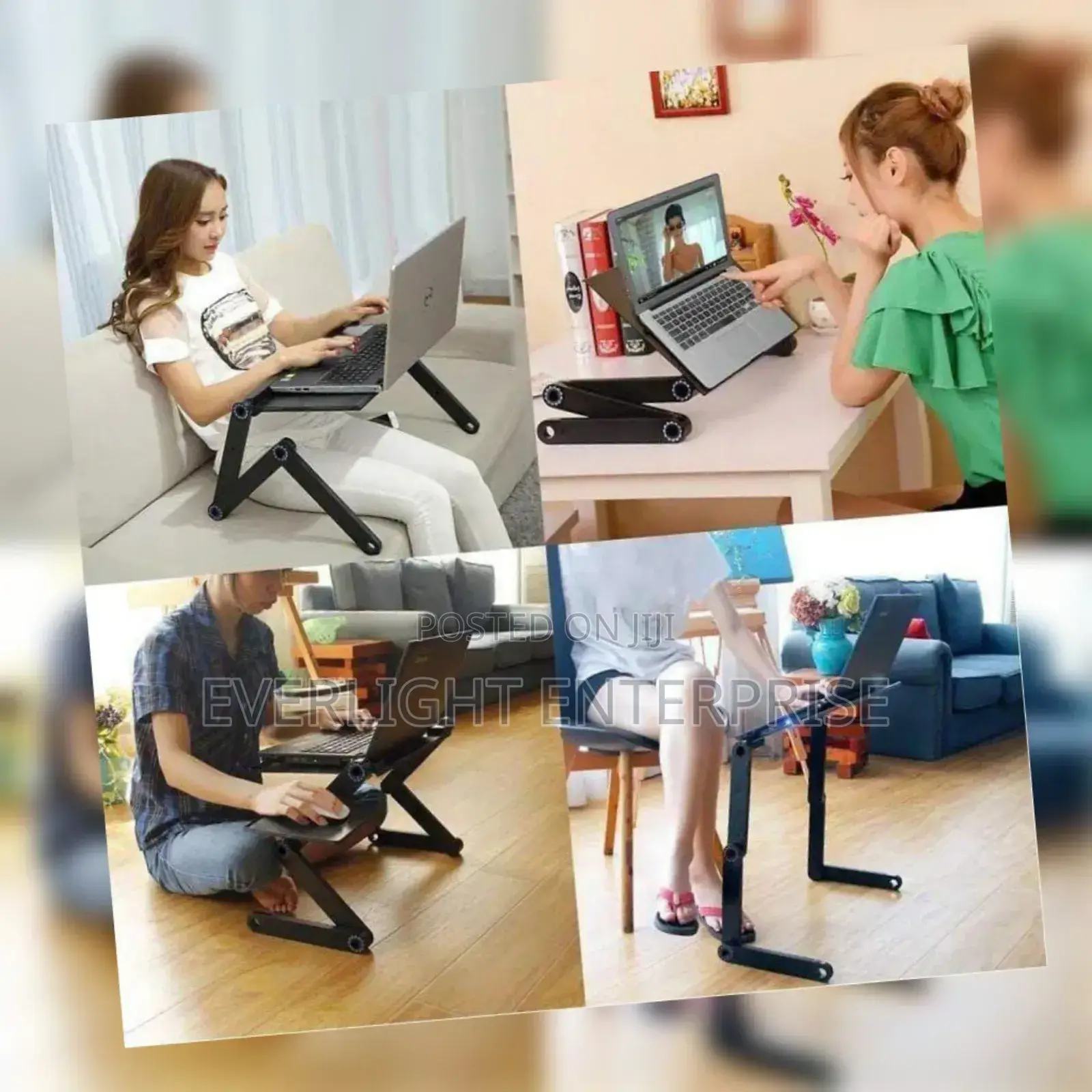 Foldable Metallic Laptop Stand