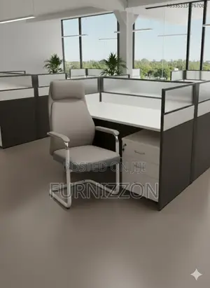 Visitor Office Chair Grey Leather PVC