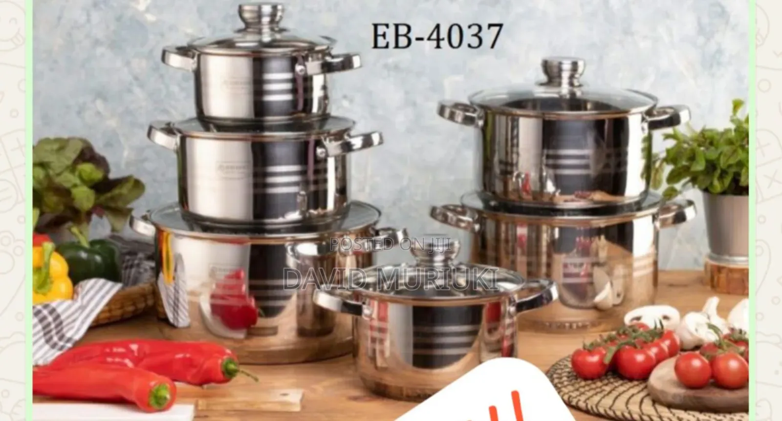 12pc Edenburg Stainless Steel Cookware.