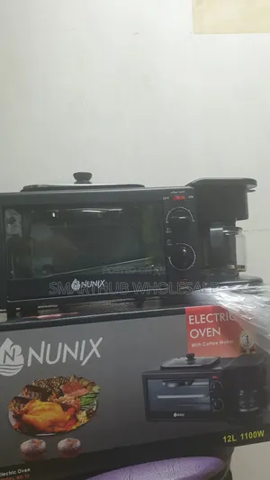Nunix 3 in 1 Breakfast Maker; Toaster,Oven, Coffee Maker