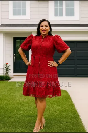Casual Red Skater Dress