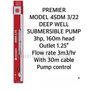Premier Model 4sdm 3/22 Deep Well Submersible Pump 3hp