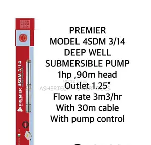 Premier Model 4sdm 3/14 Deep Well Submersible Pump 1hp