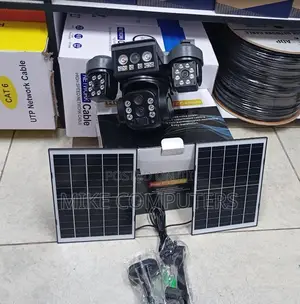 3-Lens 4g CCTV Camera Solar CCTV