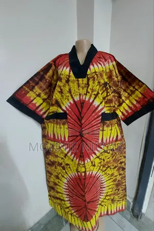Elegant Tie And Dye Ankara Long Dress