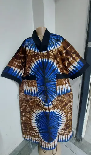 Neckless Stylish Tie And Dye Dress