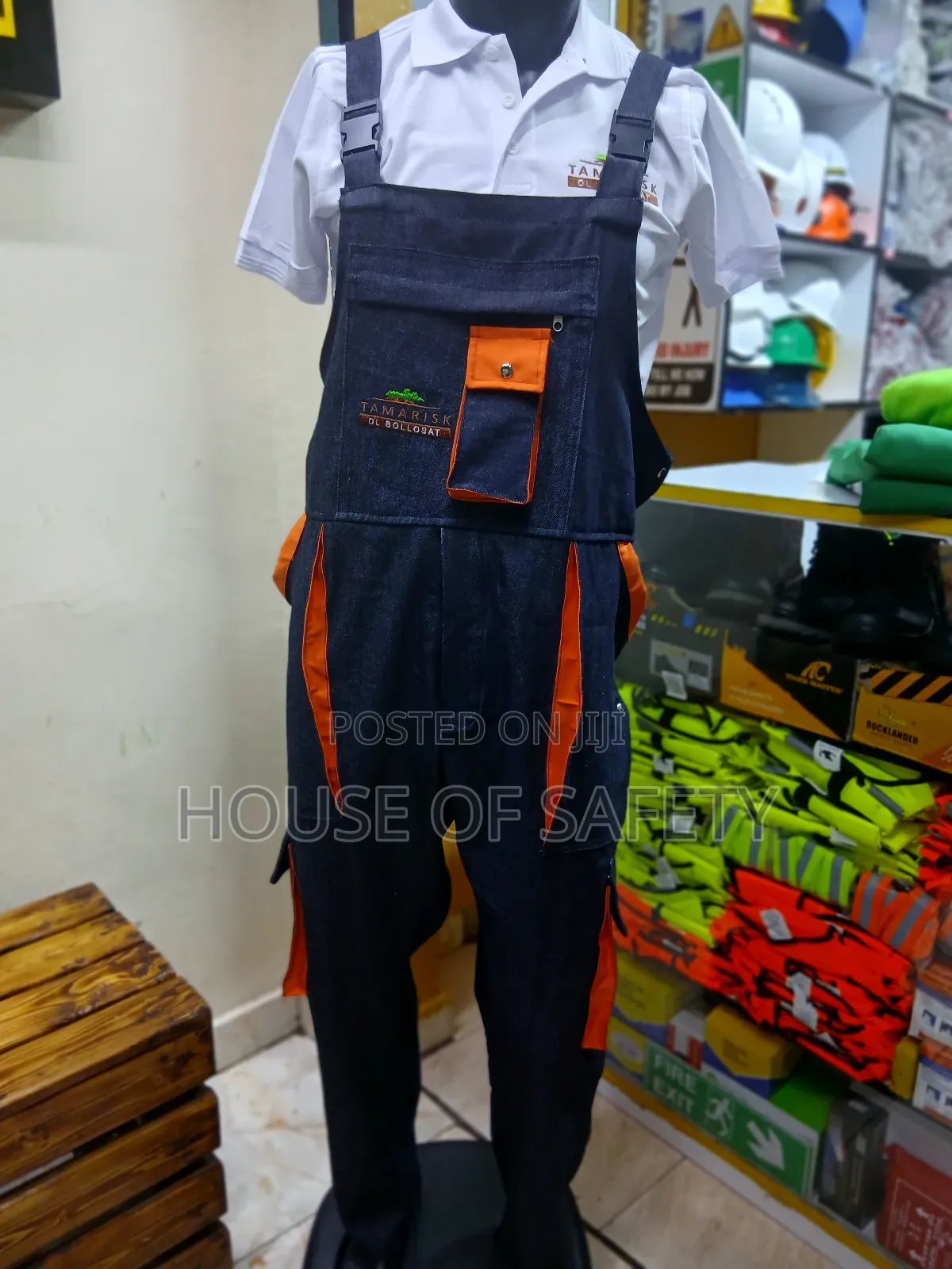 Plier Pockets Black Dungaree Denim