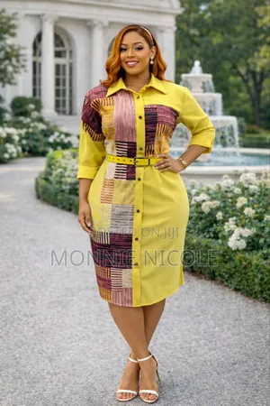 Classy Yellow Shirt Dress