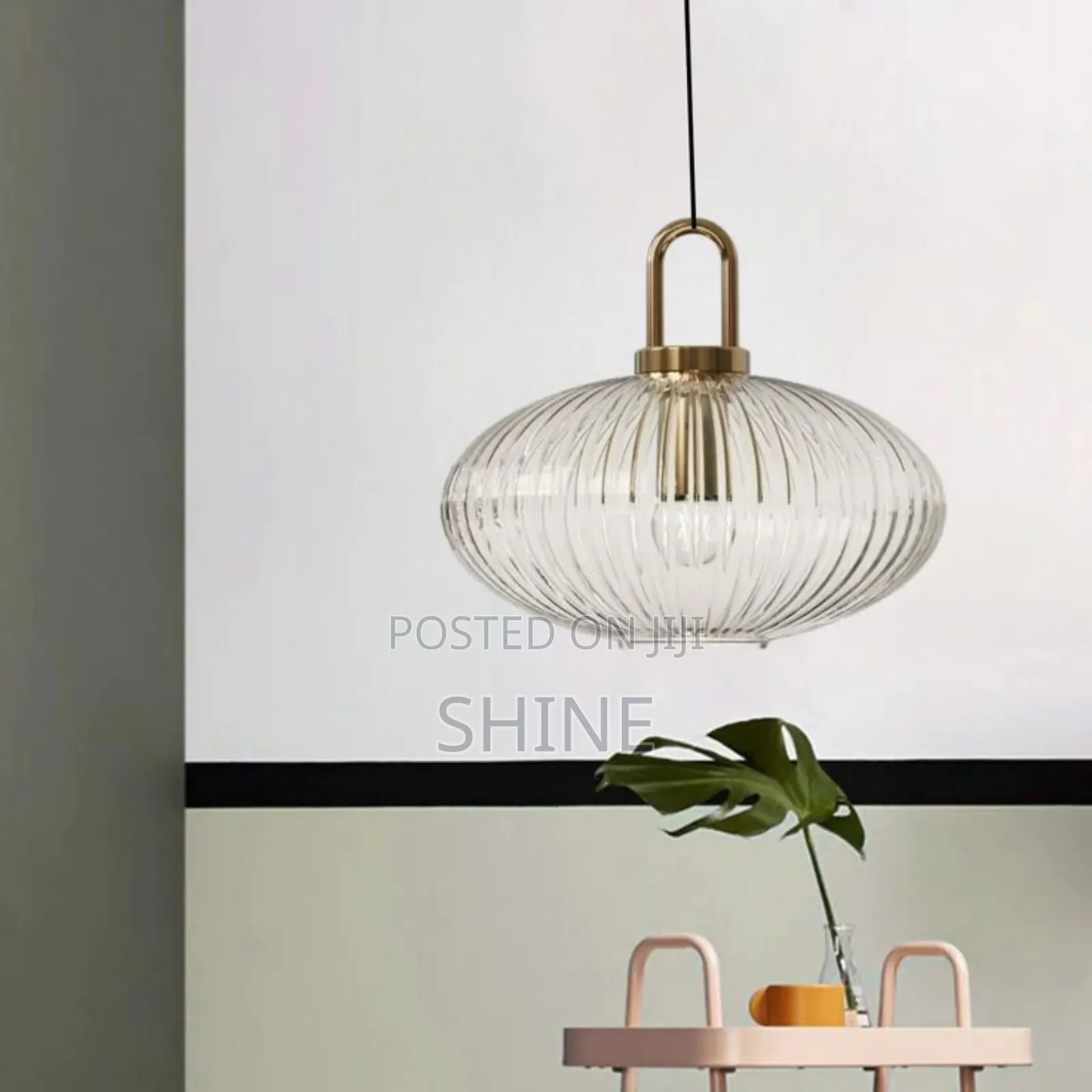 Fluted Glass Pendant Light