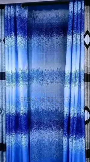 Blue Curtains Curtains Environmental Friendly Justice