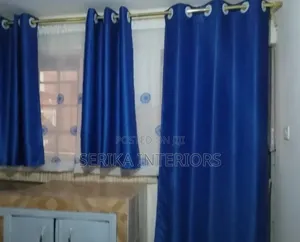 Royal Blue Curtains Kitchen Curtains Environmental Friendly Approved