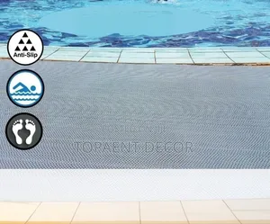 Poolside Grey Non Slip Perforated Pvc Antislip Mats