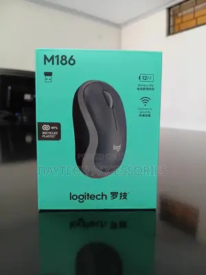 Logitech M186 Wireless Optical Mouse - Black