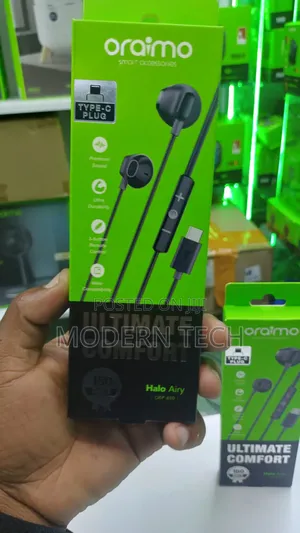 Oraimo Halo Airy Type-C Half in-Ear Wired Headphones