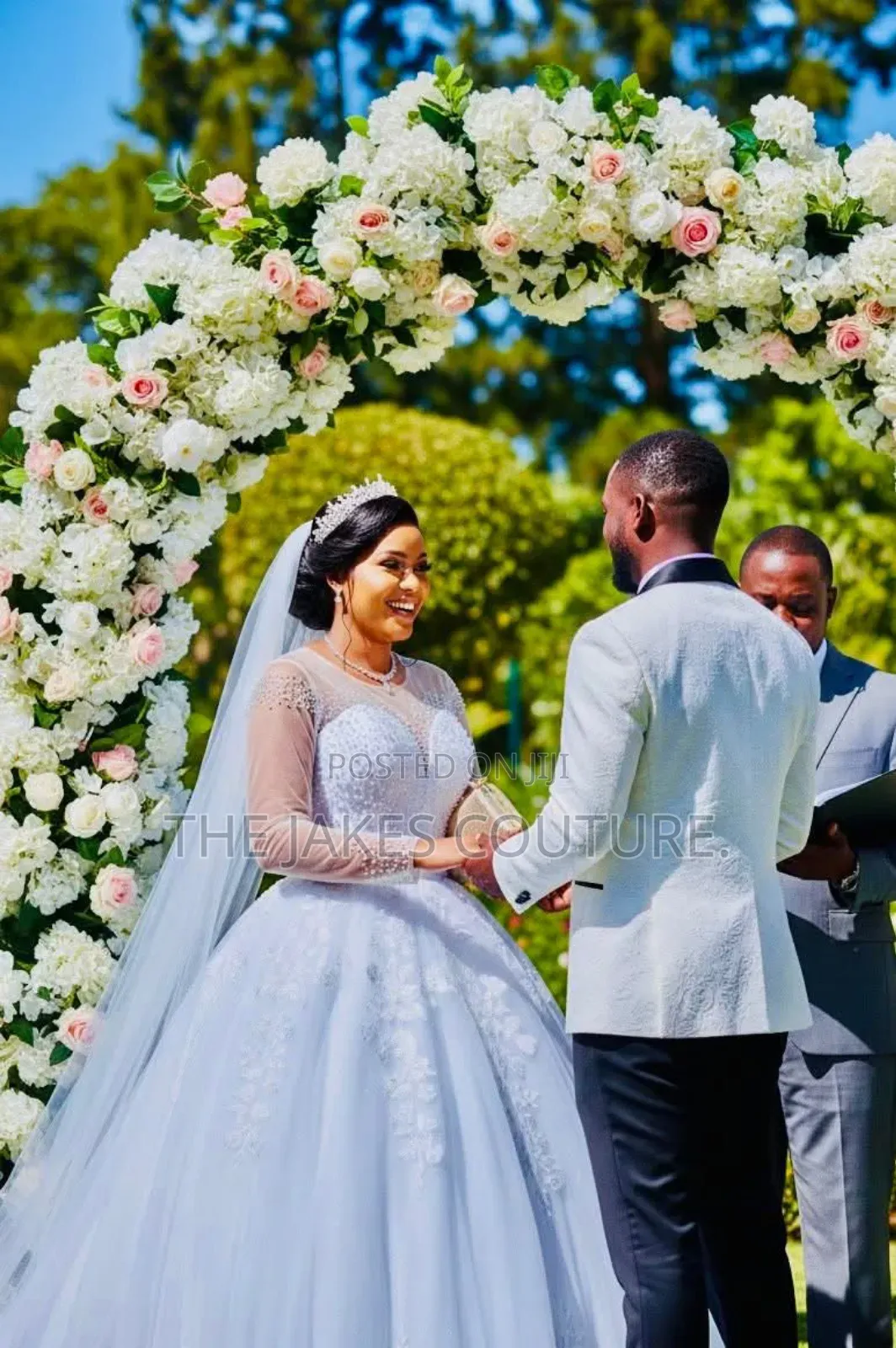 Custom-Made White Wedding Gowns