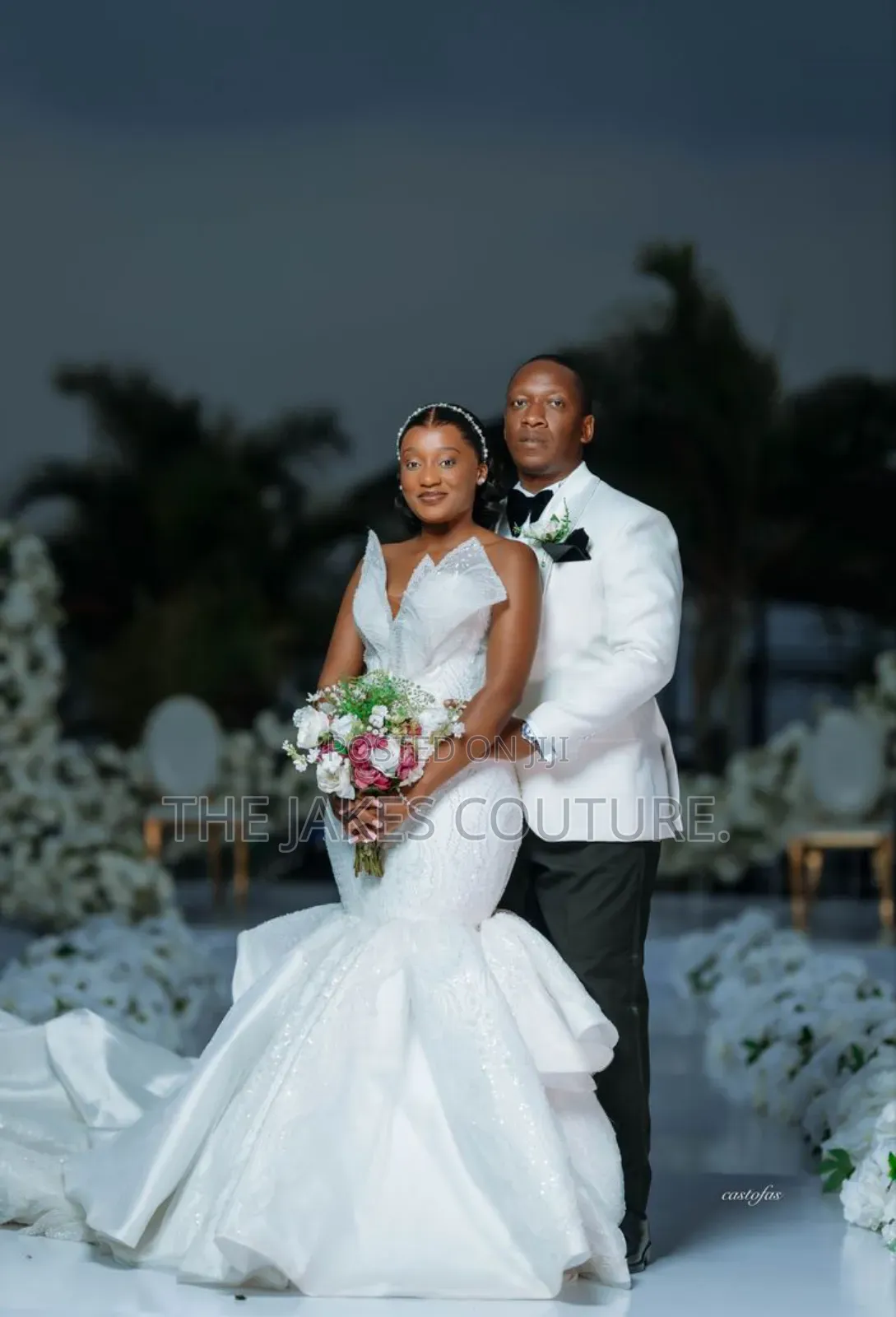 Custom-Made White Wedding Gowns