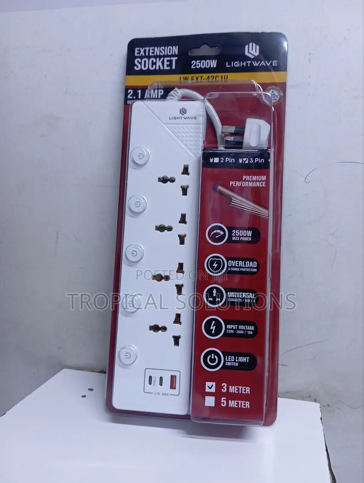 Light Wave Extension Socket 4 Way