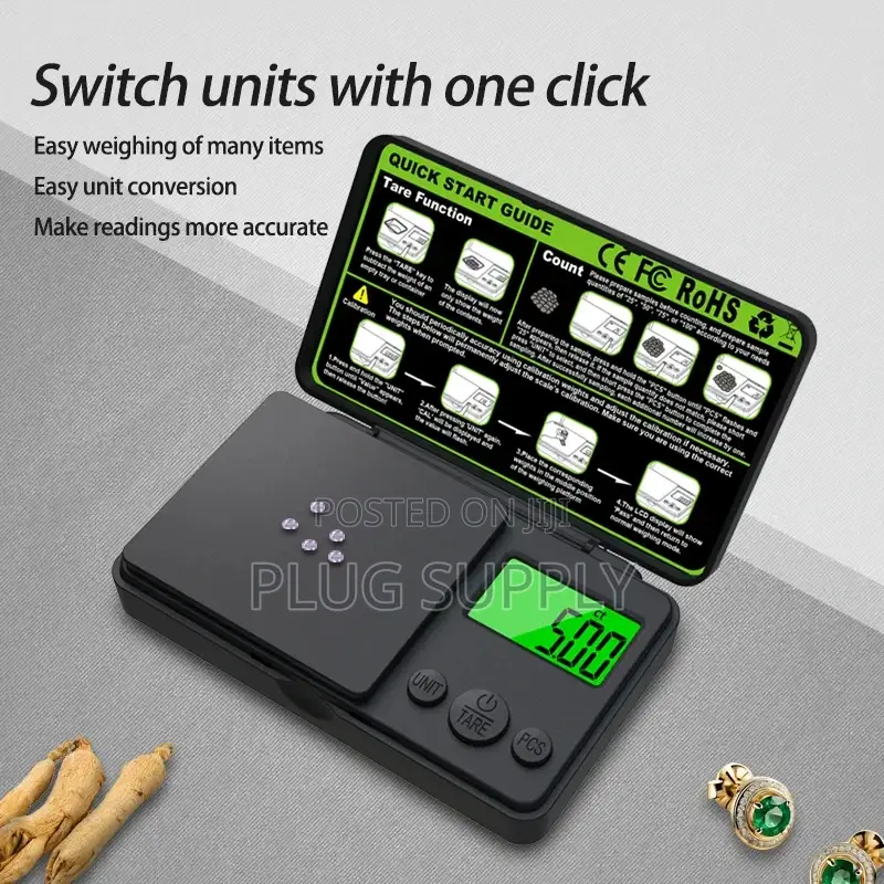 Zilla Top Flip Precision Digital Pocket Scale (0.01g-1kg)