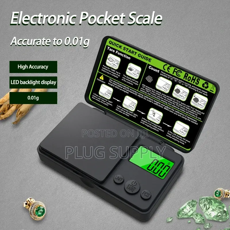 Zilla Top Flip Precision Digital Pocket Scale (0.01g-1kg)
