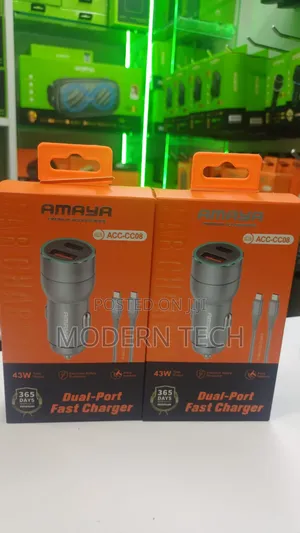 “Amaya Acc‐Cc08 Fast Car Charger (Usb-C + Usb-A)”