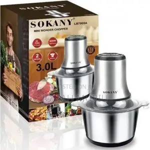 *Sokany 3ltrs Chopper(With Steel Bowl) 