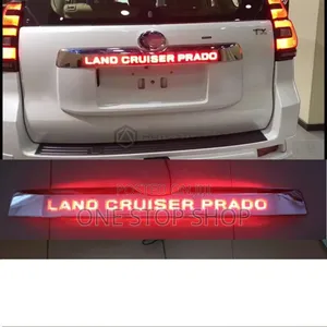 Led Light System Chrome Rear Trunk Lid Cover for Land Cruiser Prado