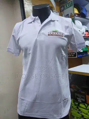 Large and Extra Large Polo White Branded