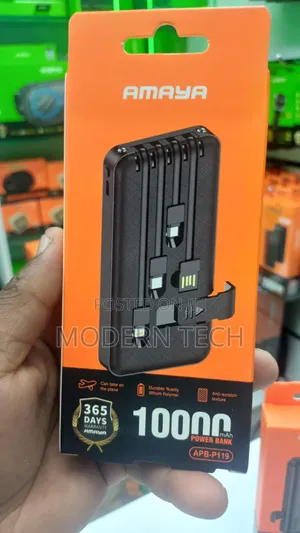 “Portable 10,000mah Amaya Apb-P119 Power Bank – Multi-Device Charging