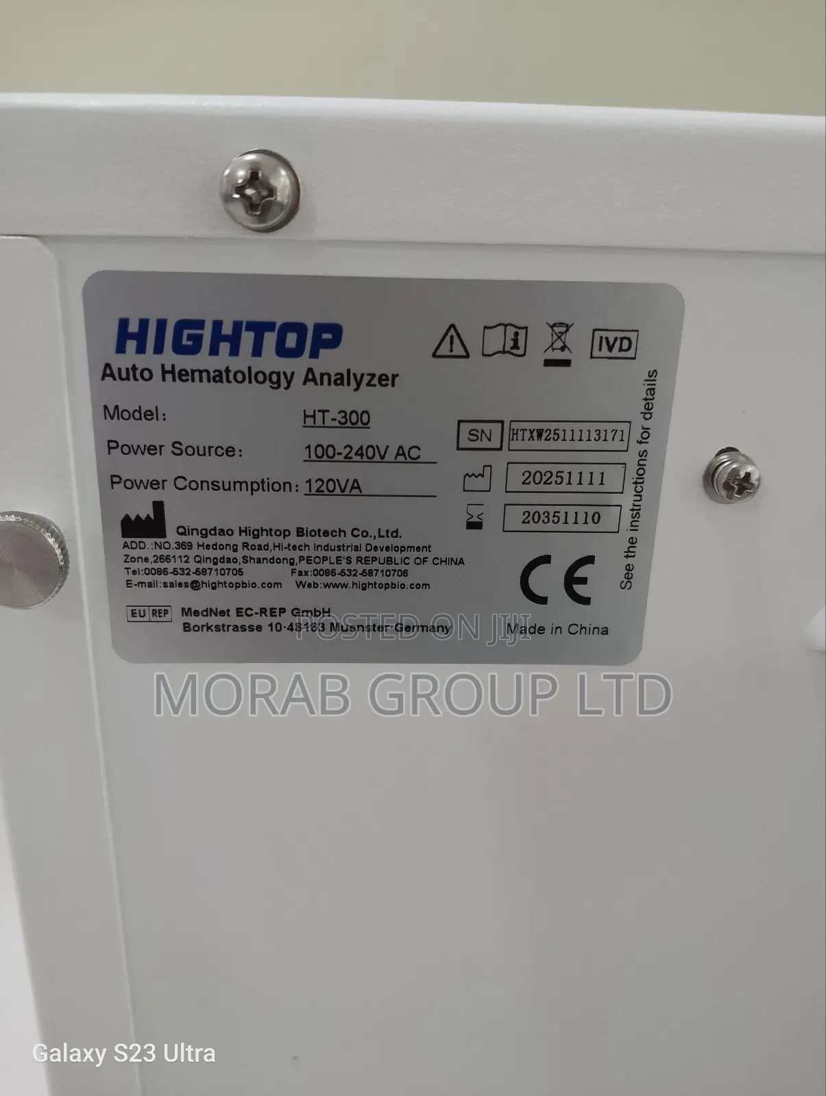 Hematology Analyzer-Ht-300-Hightop