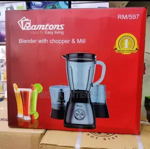 Ramtons Blender 3 In1/Chopper/Millcapacity 1:5 LTRS