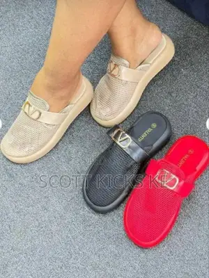 Mesh Flat Mules Ladies