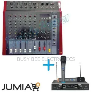 Omax 6 Channel Powered Mixer + Microphone