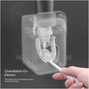 Automatic Toothpaste Dispenser Squeezer Toothbrush Holder Wall Mounted